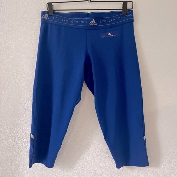 Adidas Stella McCartney training climachill run 3/4 leggings blue medium - Picture 2 of 5